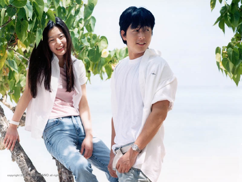 Jun Ji Hyun & Jung Woo Sung in Giordano Photoshoot 2001